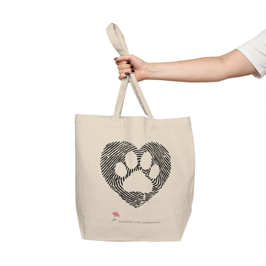 Rescue Is My Favorite Breed Canvas Tote – Cute Dog Rescue Paw Print Shopper